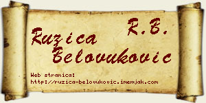 Ružica Belovuković vizit kartica